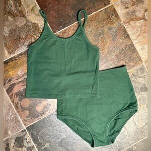 ARQ green tank and brief set, size SMALL, cult favorite!
